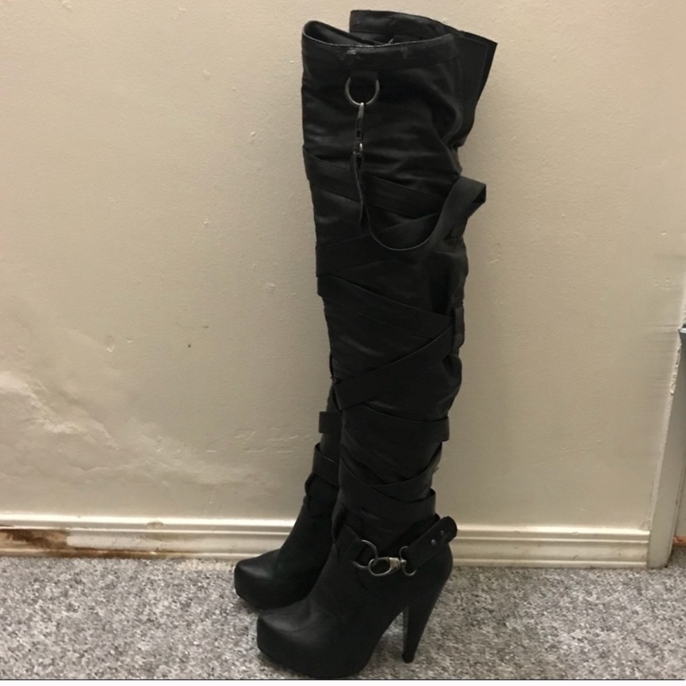 Long black boots